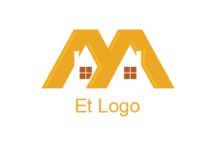 house icon in M letter Logo