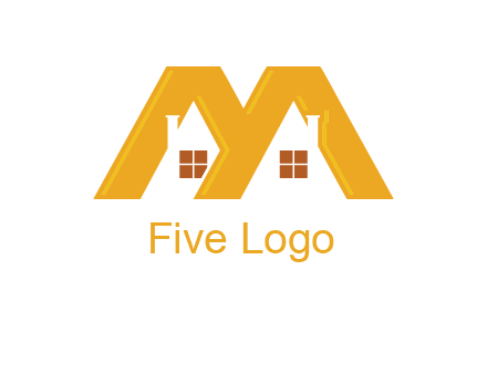 house icon in M letter Logo