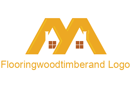 house icon in M letter Logo