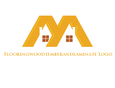house icon in M letter Logo