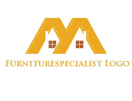house icon in M letter Logo