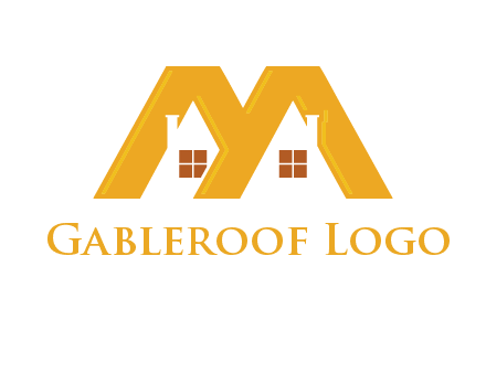 house icon in M letter Logo