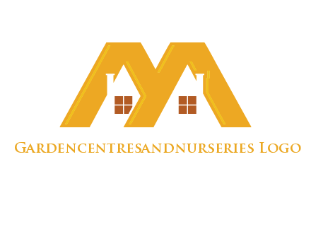 house icon in M letter Logo