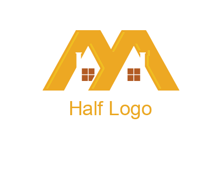 house icon in M letter Logo
