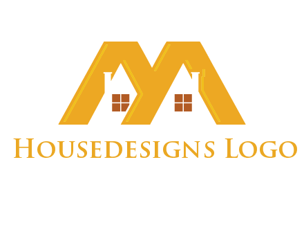 house icon in M letter Logo