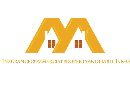 house icon in M letter Logo