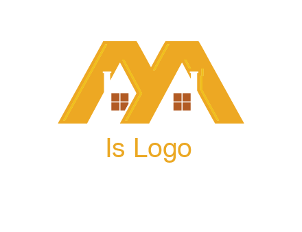 house icon in M letter Logo