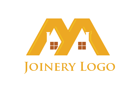 house icon in M letter Logo