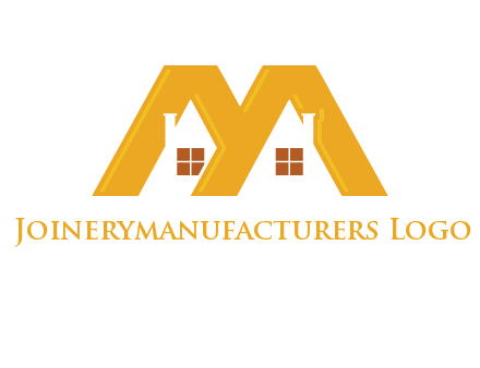house icon in M letter Logo