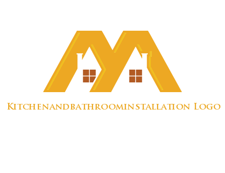 house icon in M letter Logo