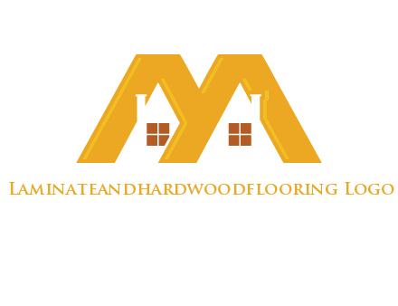 house icon in M letter Logo