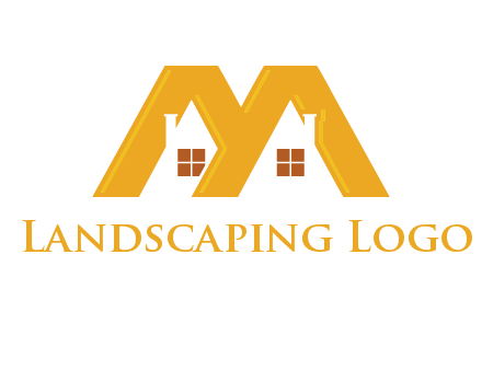 house icon in M letter Logo