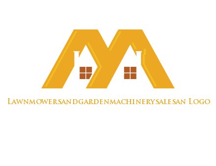 house icon in M letter Logo