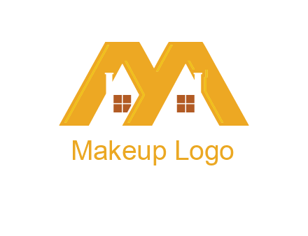 house icon in M letter Logo