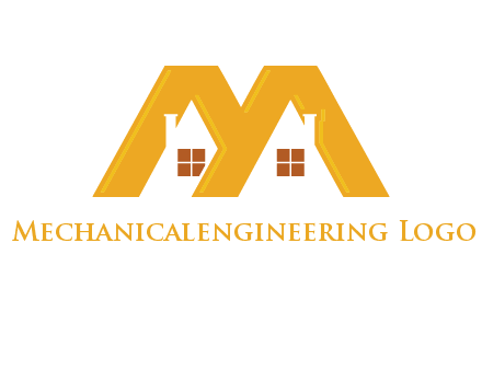 house icon in M letter Logo