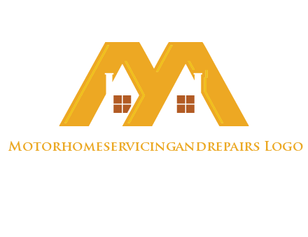 house icon in M letter Logo