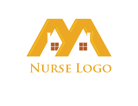 house icon in M letter Logo