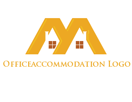 house icon in M letter Logo
