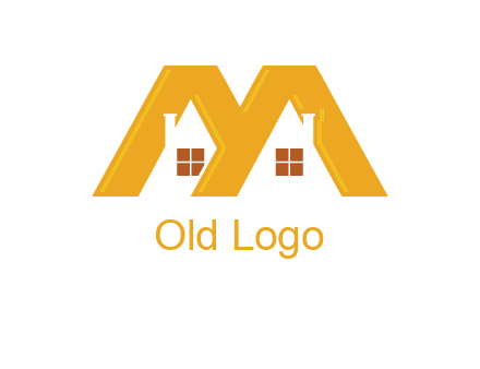 house icon in M letter Logo