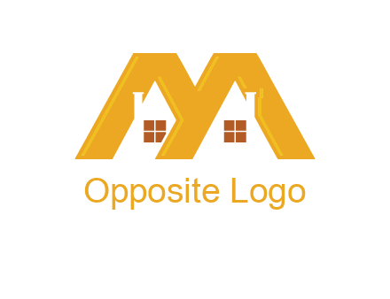 house icon in M letter Logo