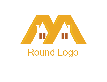 house icon in M letter Logo