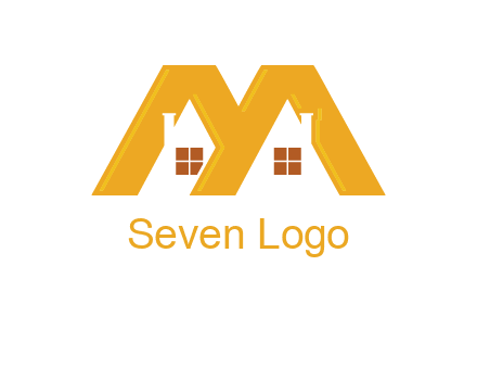 house icon in M letter Logo