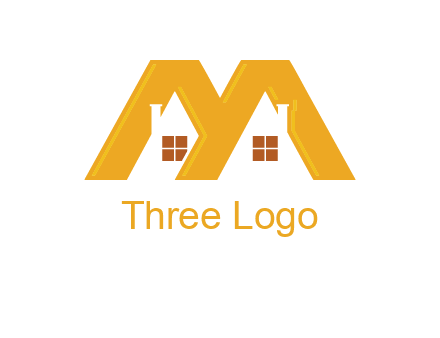 house icon in M letter Logo