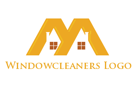 house icon in M letter Logo