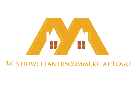 house icon in M letter Logo