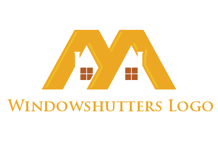 house icon in M letter Logo
