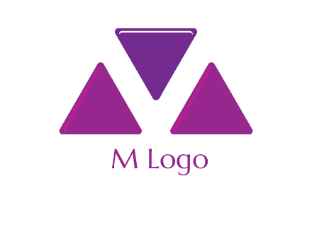 triangle in letter M logo