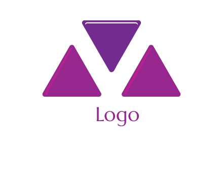 triangle in letter M logo