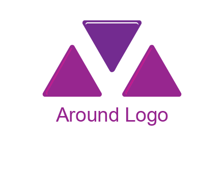 triangle in letter M logo