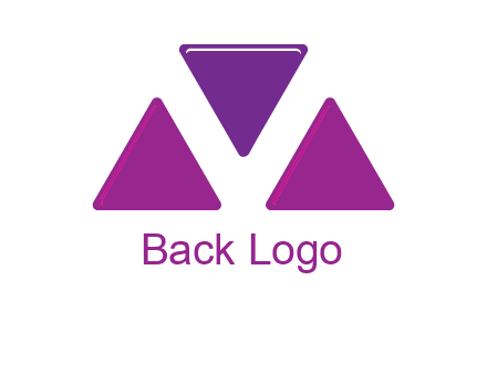 triangle in letter M logo