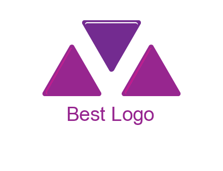 triangle in letter M logo