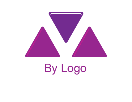 triangle in letter M logo