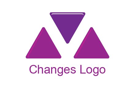 triangle in letter M logo