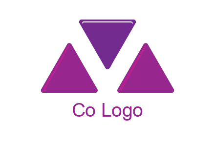 triangle in letter M logo