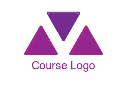 triangle in letter M logo