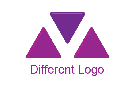 triangle in letter M logo