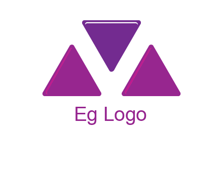 triangle in letter M logo