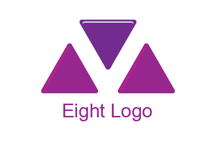 triangle in letter M logo