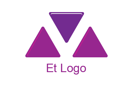 triangle in letter M logo