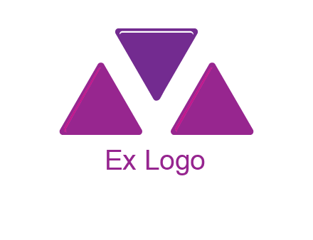 triangle in letter M logo