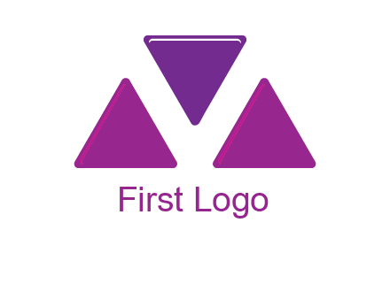 triangle in letter M logo