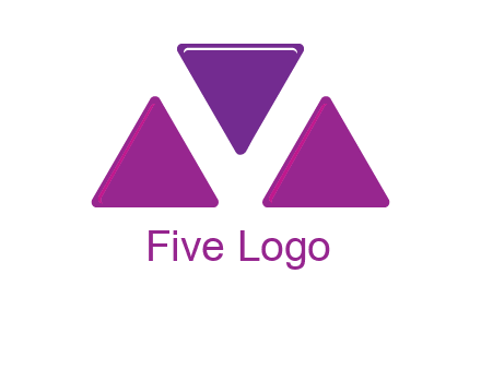 triangle in letter M logo