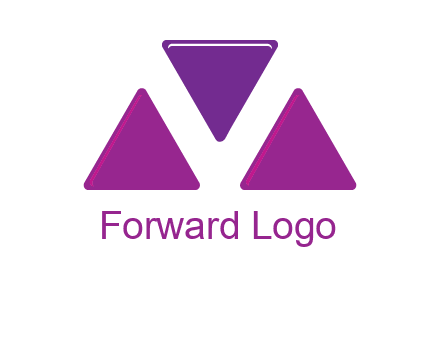 triangle in letter M logo