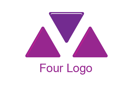 triangle in letter M logo