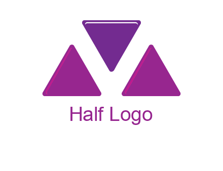 triangle in letter M logo