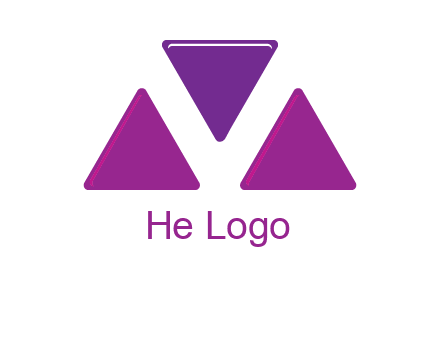 triangle in letter M logo